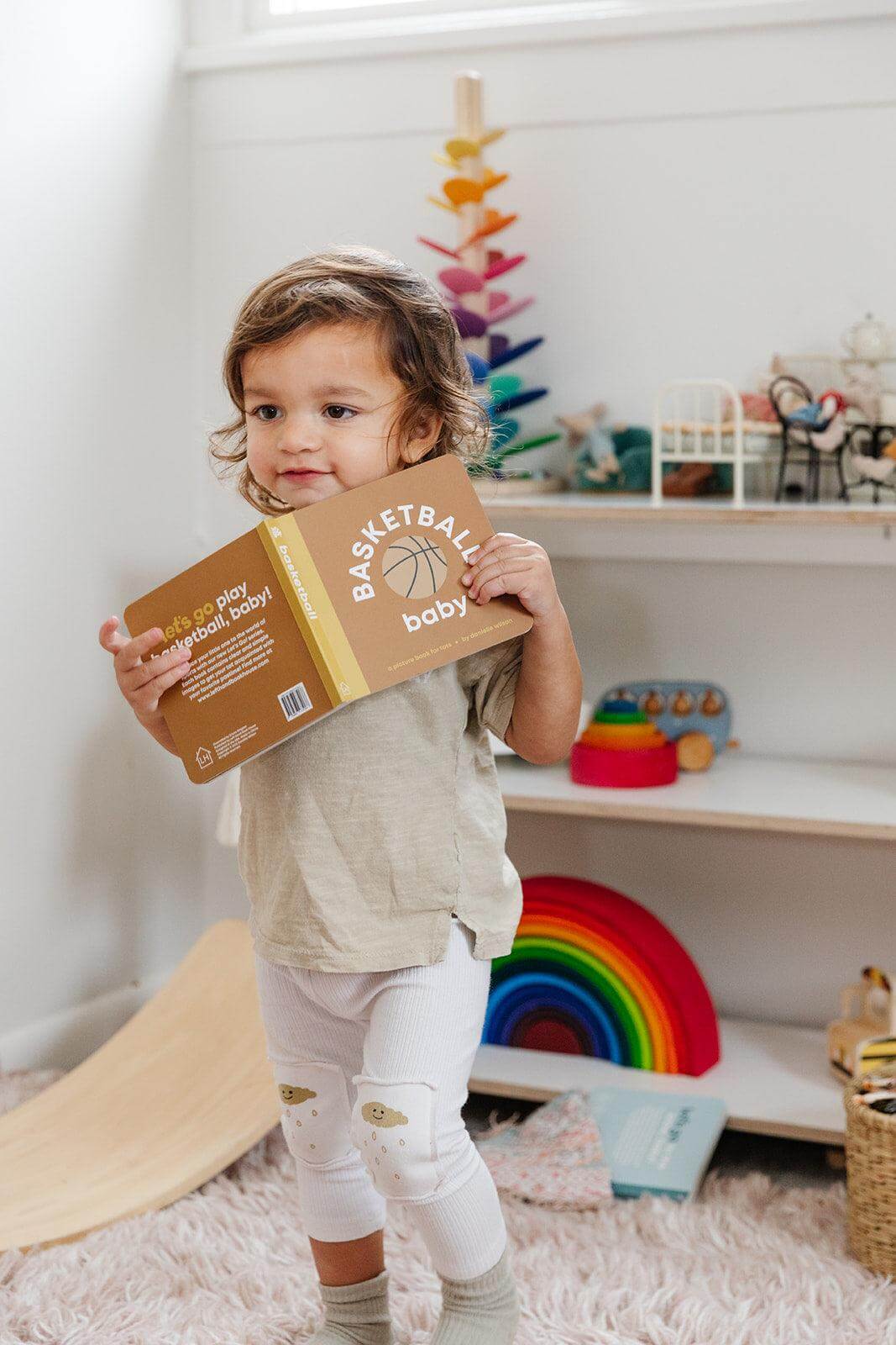 Basketball baby book, baby basketball book, toddler basketball book, sports book for toddlers, sports book for babies, baby board book soccer, modern baby books, cute board books, baby shower gift, nursery decor